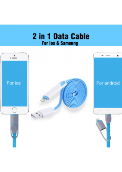 2 In 1 Data Cable For Ios (5,6,7,8,10) & Samsung, 2IN1